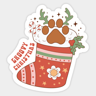 groovy christmas Sticker